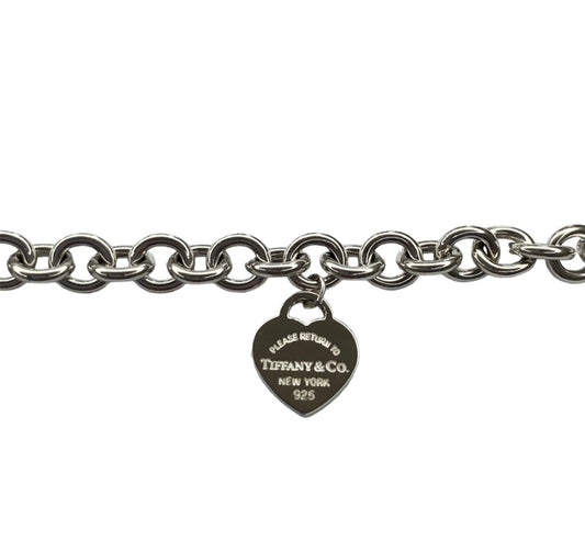 Tiffany & Co. Gliederarmband mit Herzanhänger in Silber